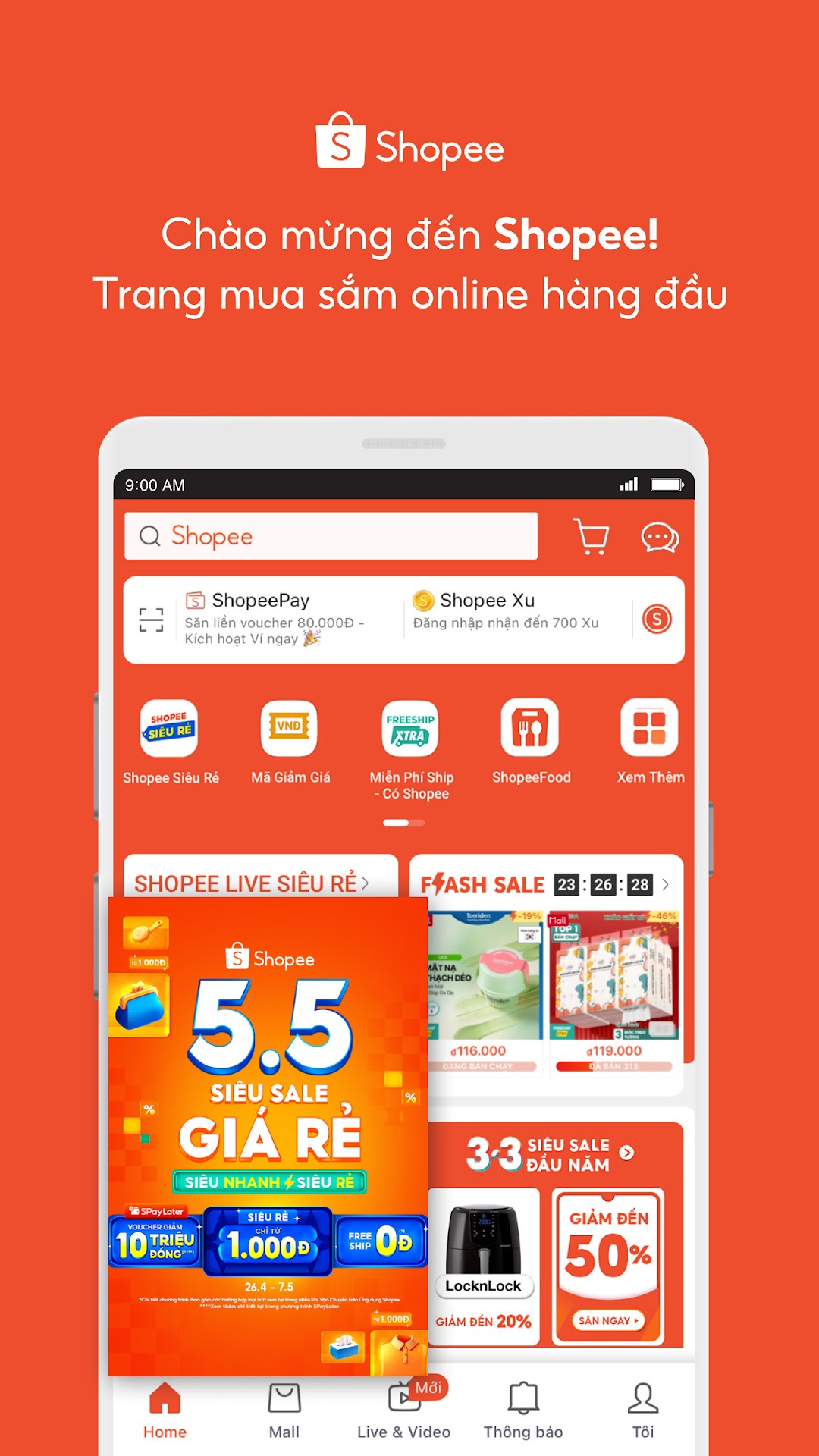 Shopee 5.5 Giá Siêu Ưu Đãi mod apk screenshot 1