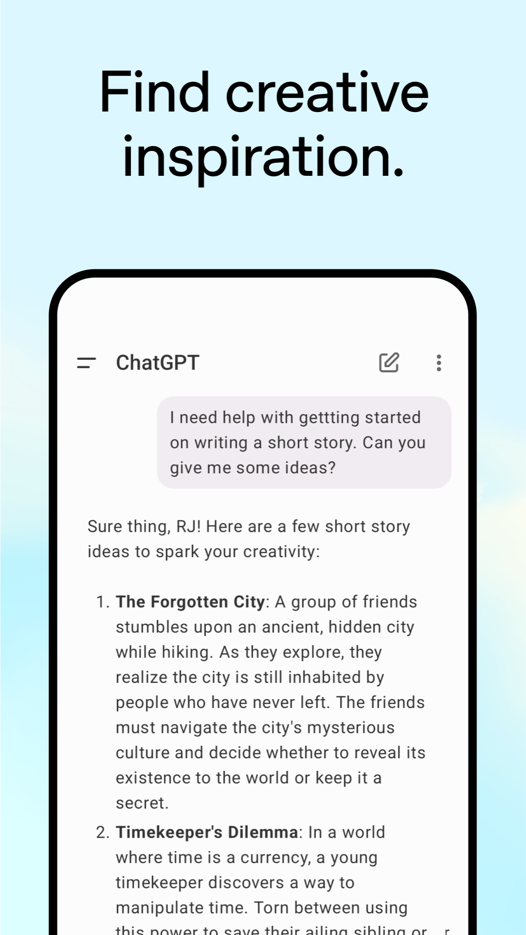 ChatGPT screenshot 3